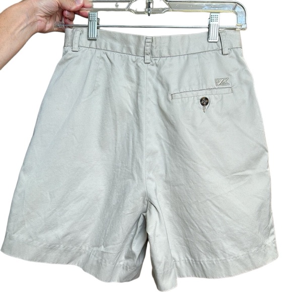 Cutter & Buck Wide Leg Golf Shorts Pleated High Waisted Khaki 6/26 - Picture 3 of 8
